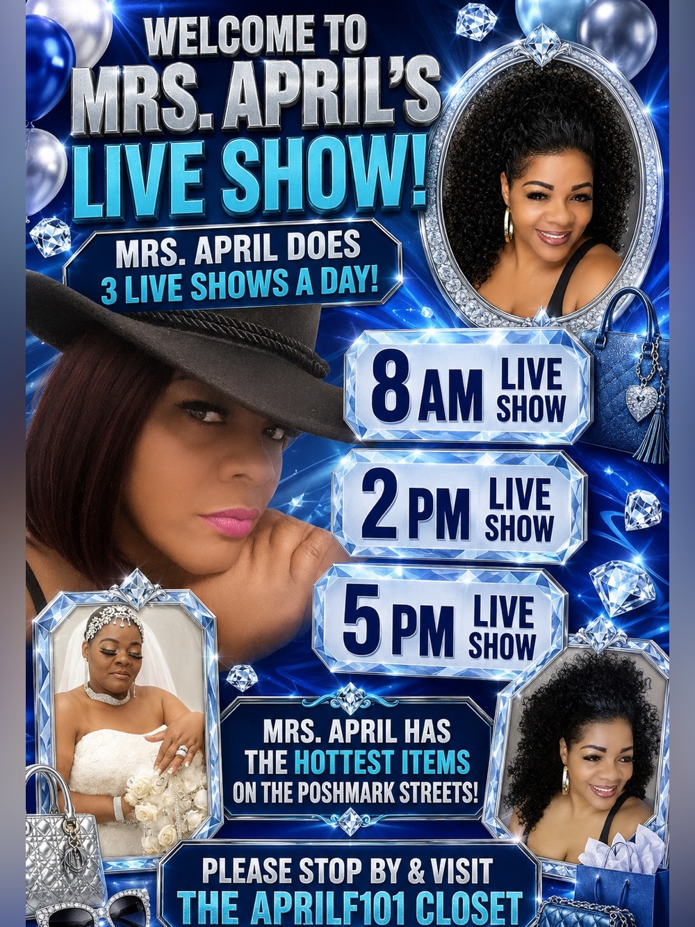 Live Show Party Poster - Blue